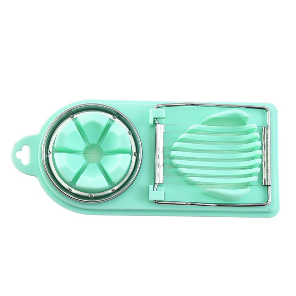 Egg Cutting Tool Egg Cutter Egg Slicing Divider Fancy Splitting Cutting Loose Flower Eggs Multifunctional Egg Cutter: Green