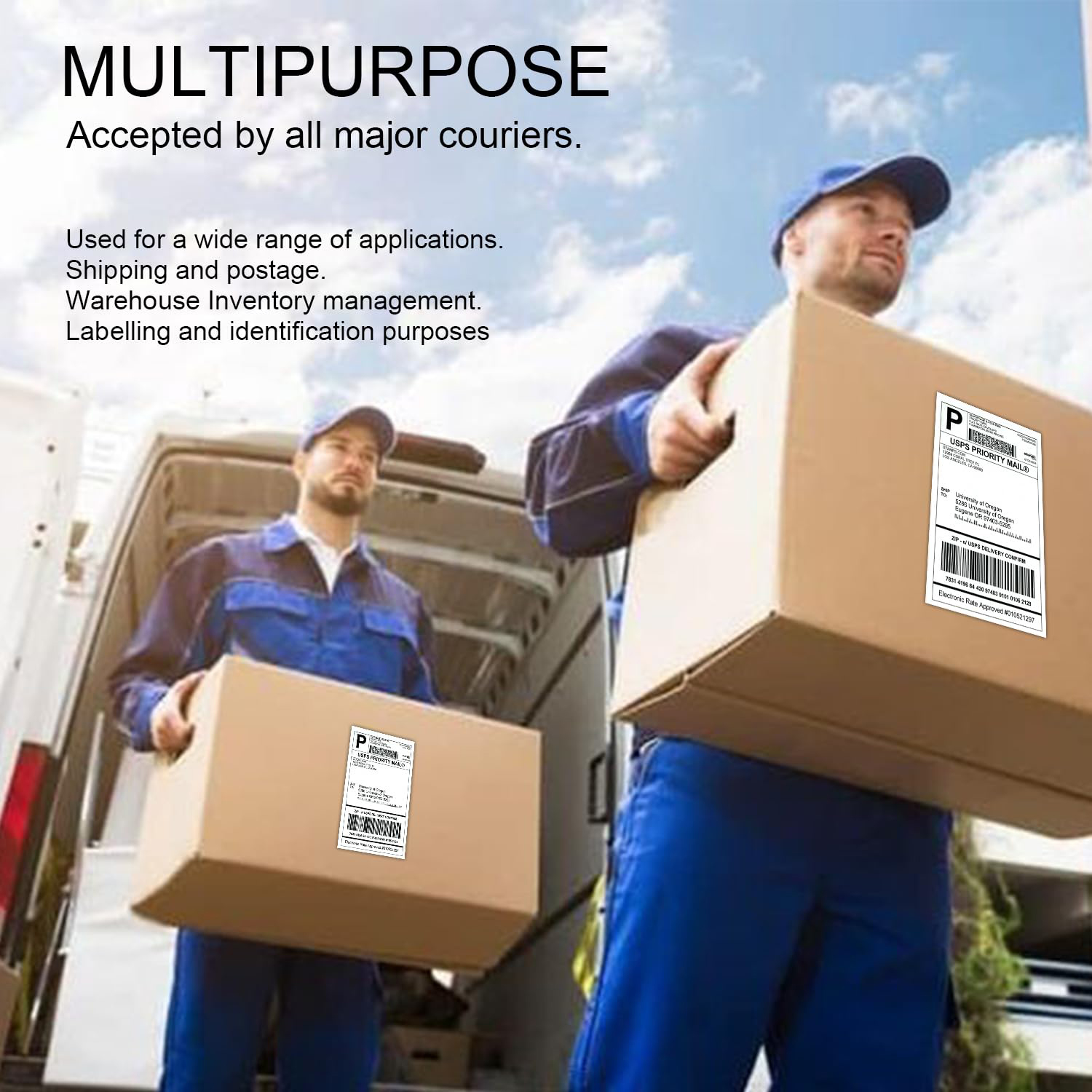 4x6 Inch 100/500 sheets Thermal Label Printer Self-Adhesive Thermal Printing Paper DHL UPS Express Barcode Label