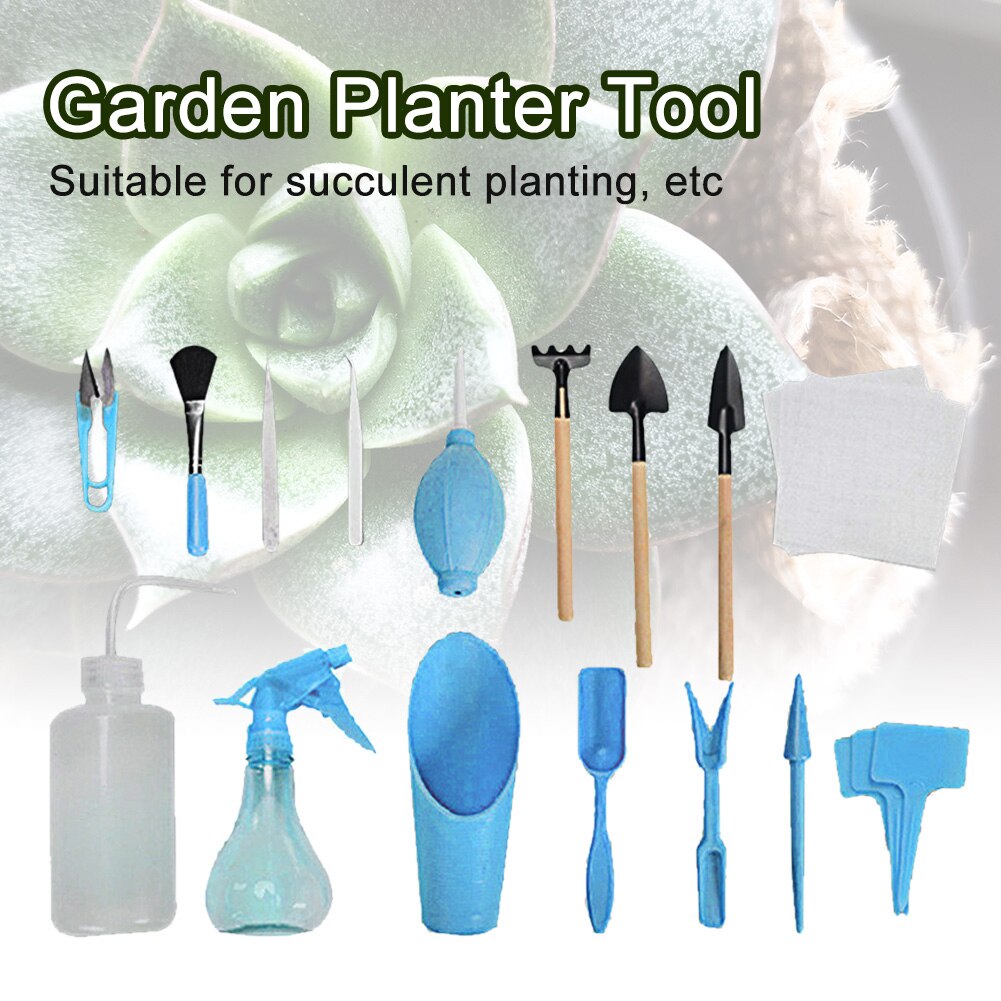 12/16pcs Garden Planter Kit Bonsai Fertilizer Drilling Device Succulent Planting DIY Tool Set Transplant Seedling Tool