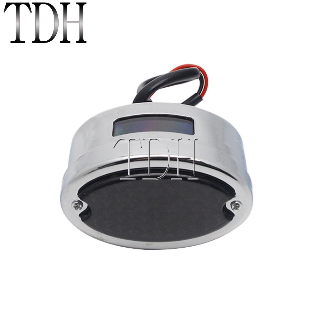Luz LED cromada para motocicleta tipo Cafe Racer, luz trasera de freno, para matrícula de Harley, Shovelhead, Chopper, Bobber, Softail: Chrome Smoke A