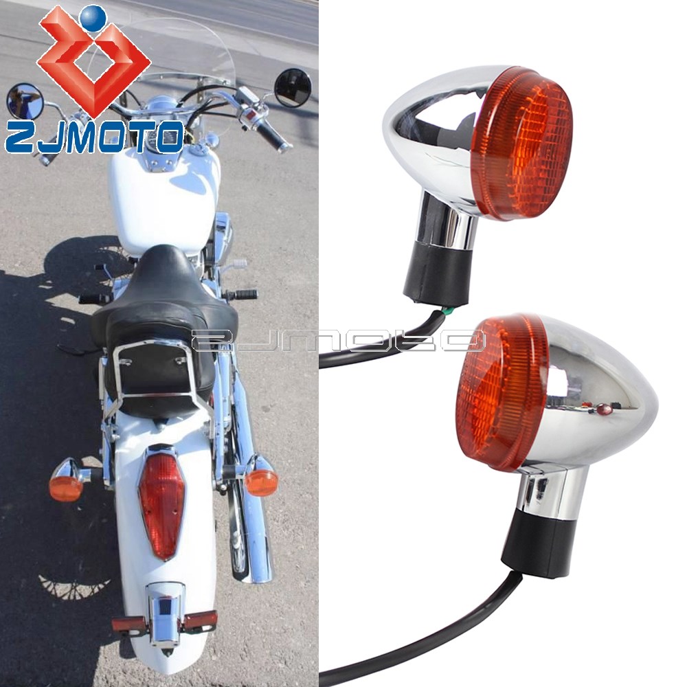 1 Paar Achter Motorcycle Richtingaanwijzers Licht Voor Honda Shadow 400 750 VT750 2004-2007 Richtingaanwijzers Lichten Oogkleppen