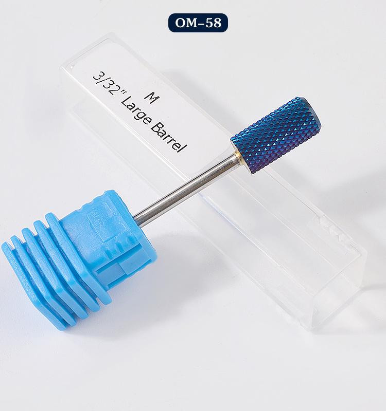 5 Types Tungsten Carbide Burrs Nano Coating Nail Drill Bits Blue Metal Drill Bits For Manicure Electric Drill Accessories: OM58