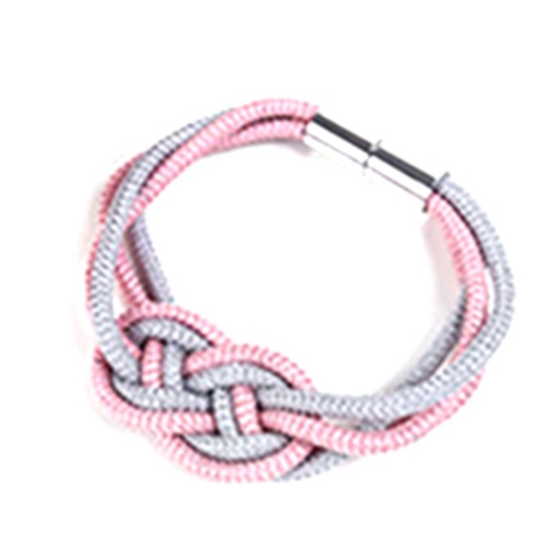 Magnetic Curtain Tieback Buckle Strap Cotton Rope with Holdbacks Magnet for Home Office Curtain Clip Rod Accessories: Light gray and pink