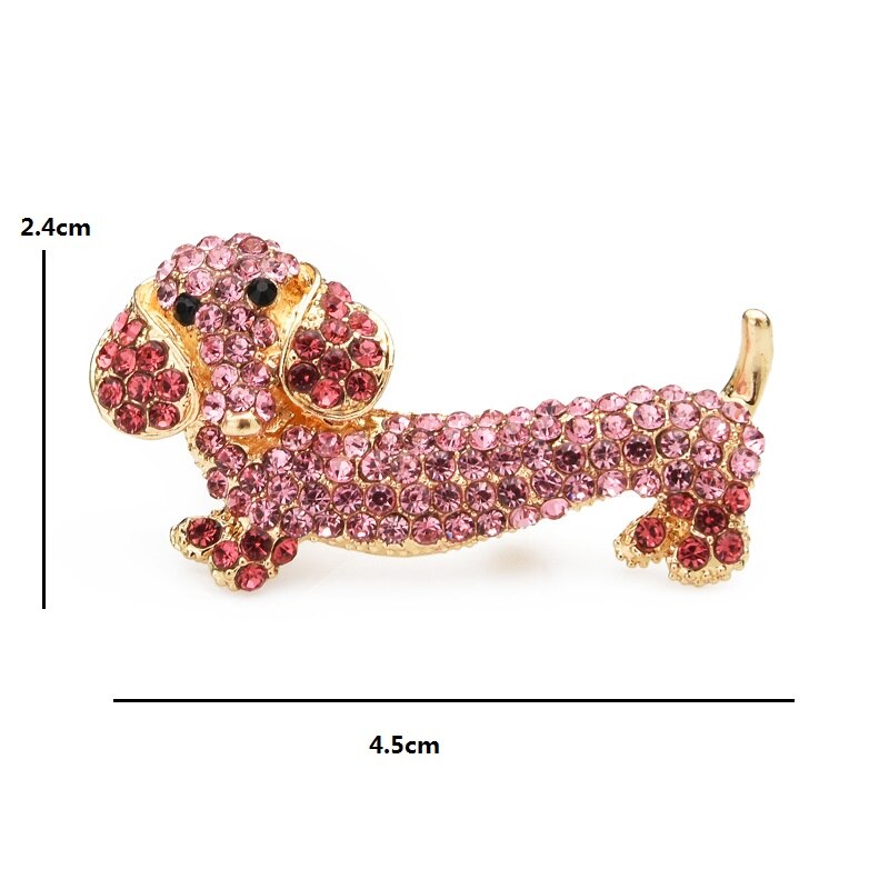 Wuli & bebê espumante strass cão broches para mulher 2-color animais de estimação festa de animais de estimação broche casual presentes