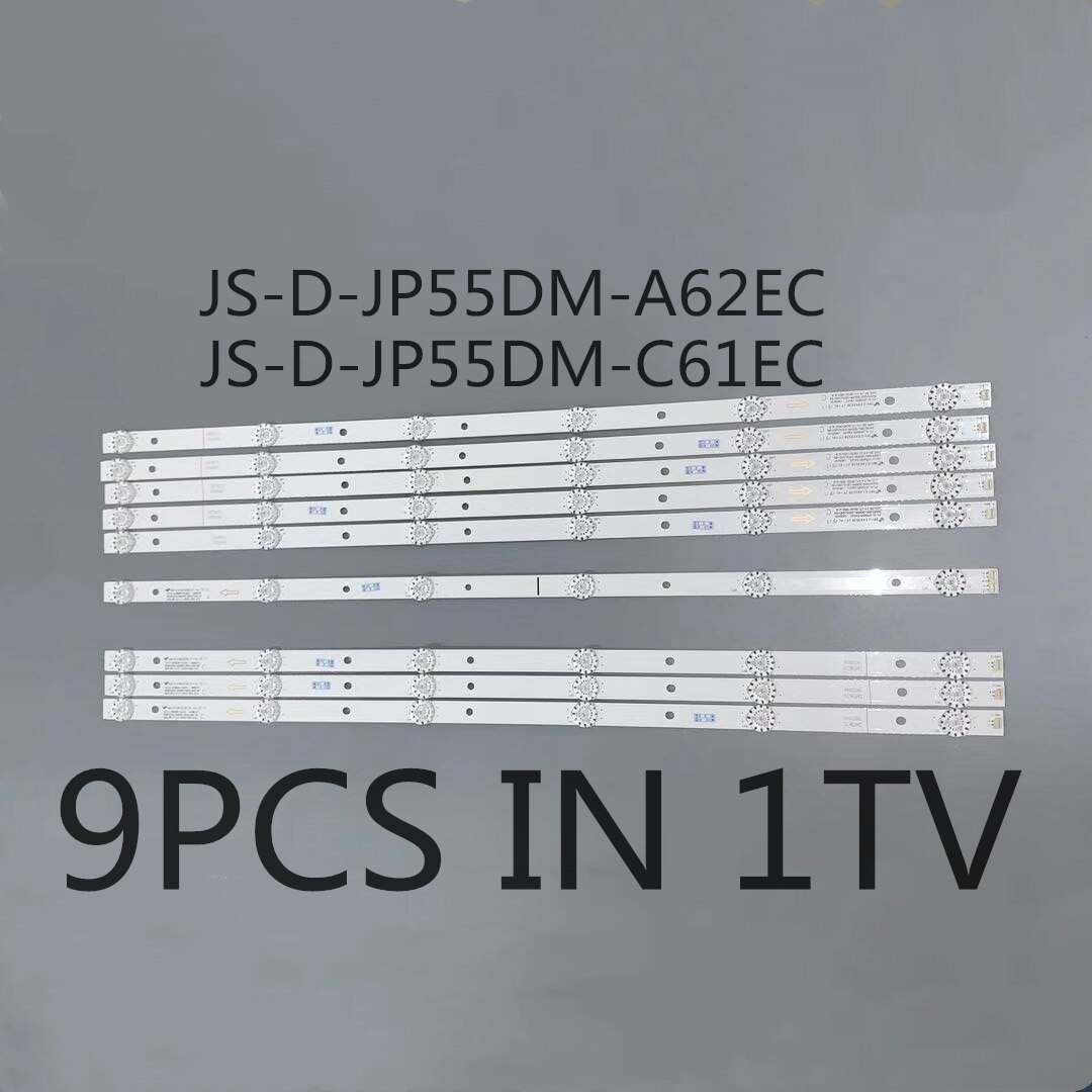 9 Stks/partij 55DM1000 Tv Backlight JS-D-JP55DM-A62EC 55DM1000/600MA-2BIN JS-D-JP55DM-C61EC 55DM1000/300MA-ABIN/Fhd