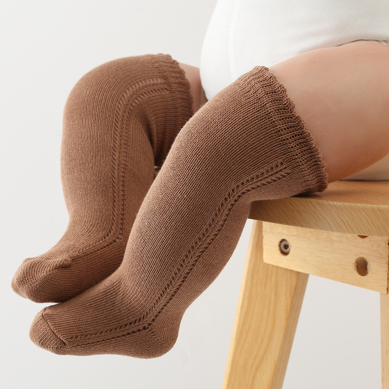 Mode Baby Jongens Sokken Knie Hoge Sok Zacht Katoen Peuters Kinderen Meisjes Lange Sokken Hol Kinderen Socken Voor 0-3 Jaar