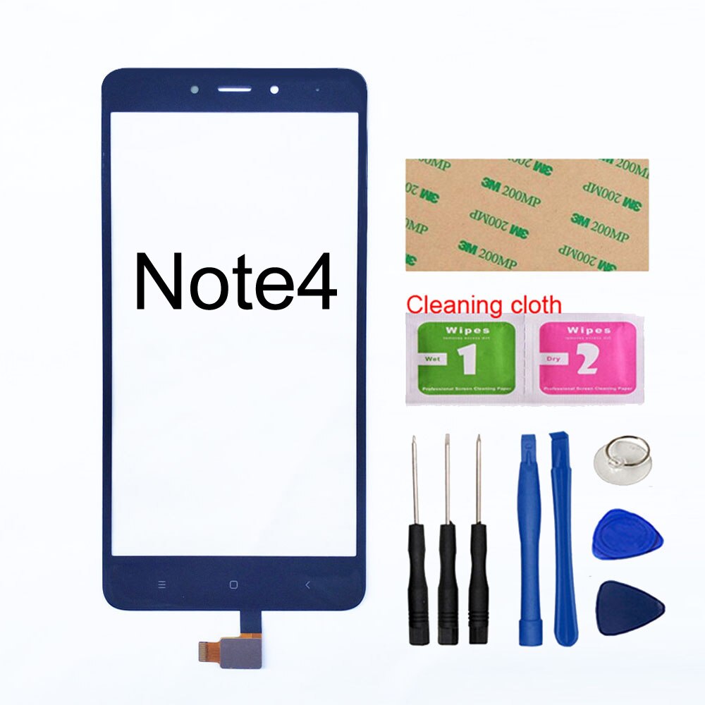 Touch screen Für Xiaomi Redmi Hinweis 1/2/3/4 Touch Screen Digitizer Sensor Glas Panel Ersatz: Note4 Black Tool