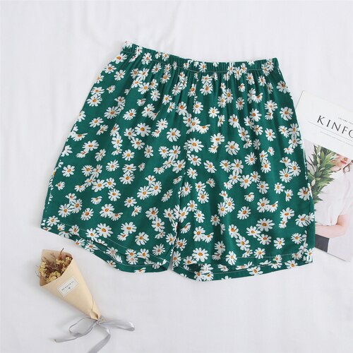 Loose smooth comfortable women's sleep bottoms floral print female home wear pants: 08 / XL(58KG-68KG)