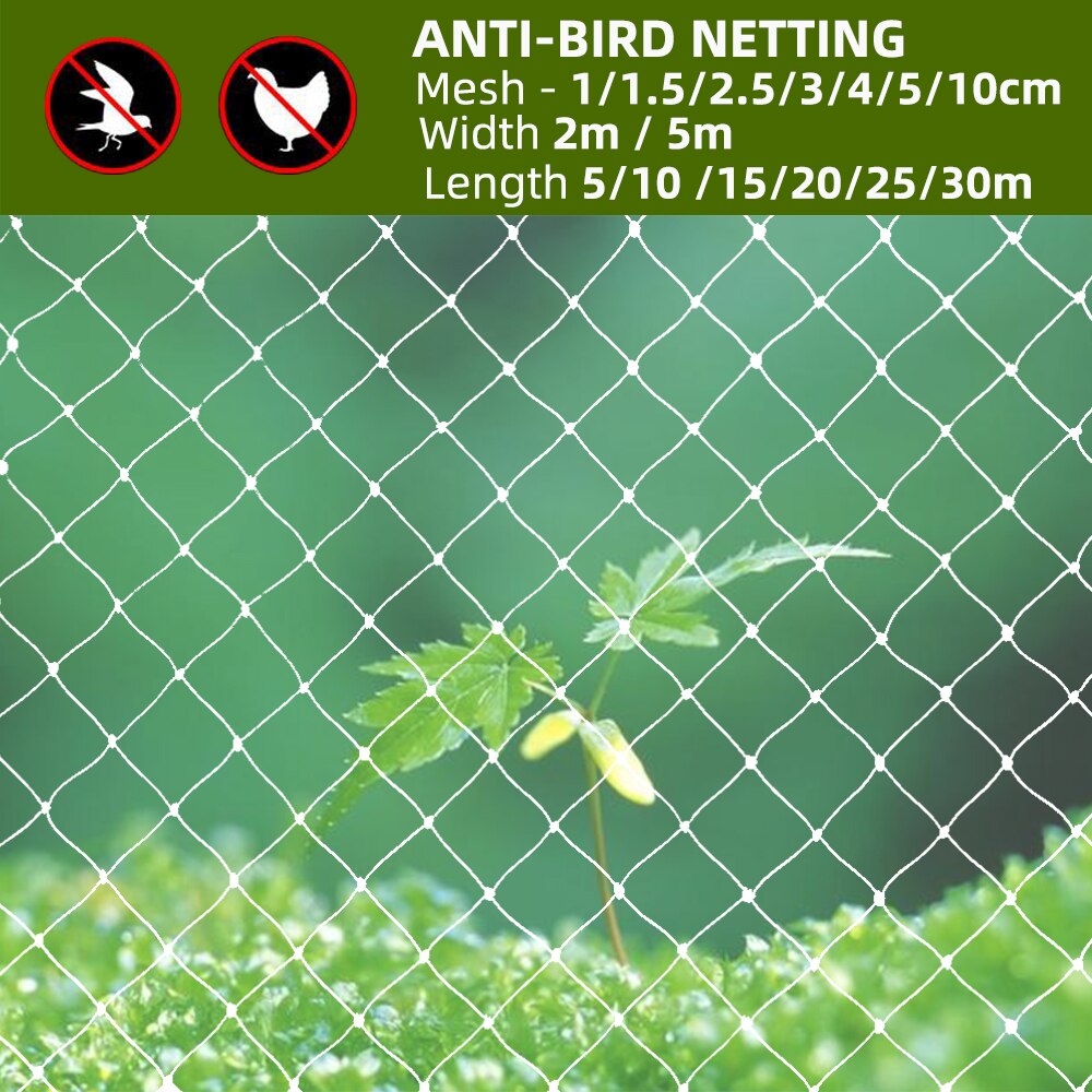 Red de Protección antiaves Extra fuerte, malla para plantas de jardín, protege las plantas, árboles frutales de aves, ciervos, aves de corral, el mejor cercado