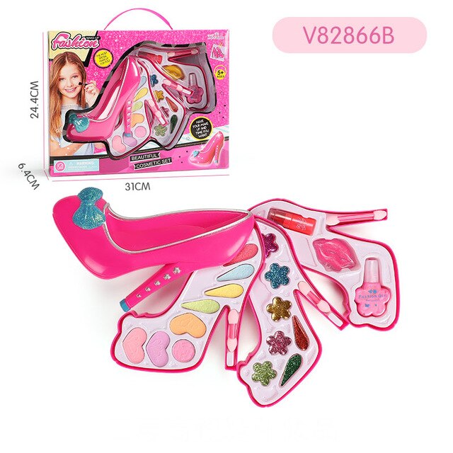 Jenter sminke leker skjønnhet sminke verktøy barn late som leke leker trygge giftfri dressing kosmetisk neglelakk leker: V82866b