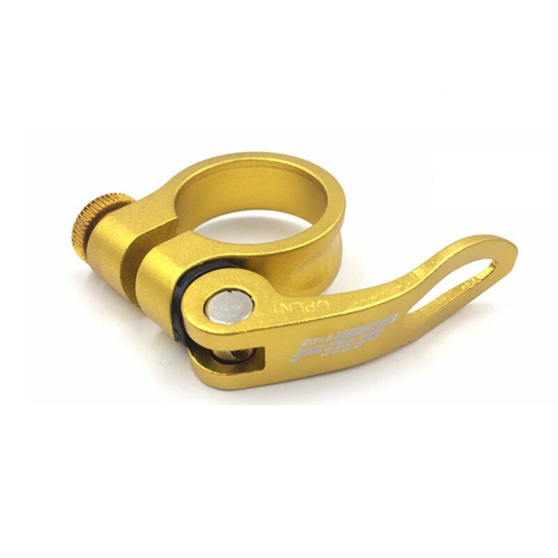 31.8mm 34.9mm cykelstole klemmer aluminiumslegering klemmer quick release mtb mountain lock cykeldele sadelpind klip: 34.9 guld
