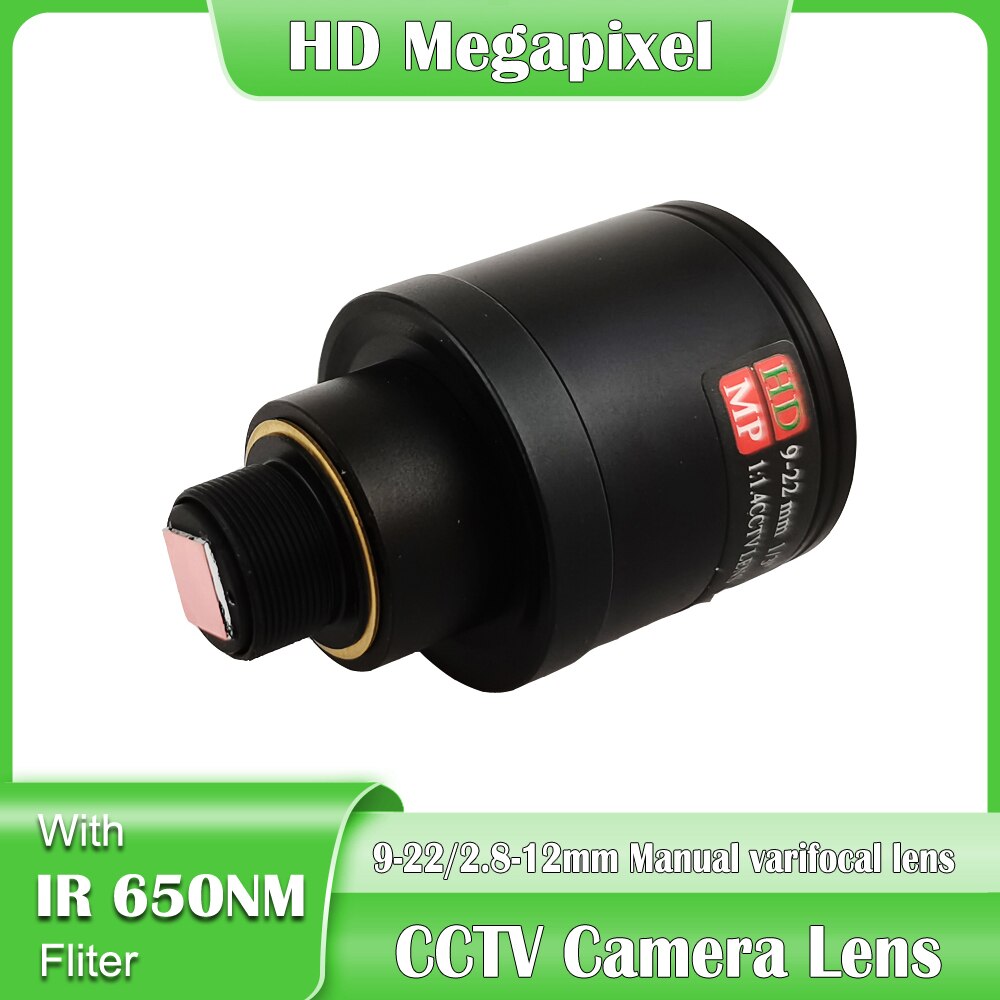 NEOCoolcam 9-22mm 2.8-12mm manual varifocal zoom lens fixed iris HD CCTV camera lens zoom &amp; focus M12 for Video Security Camera
