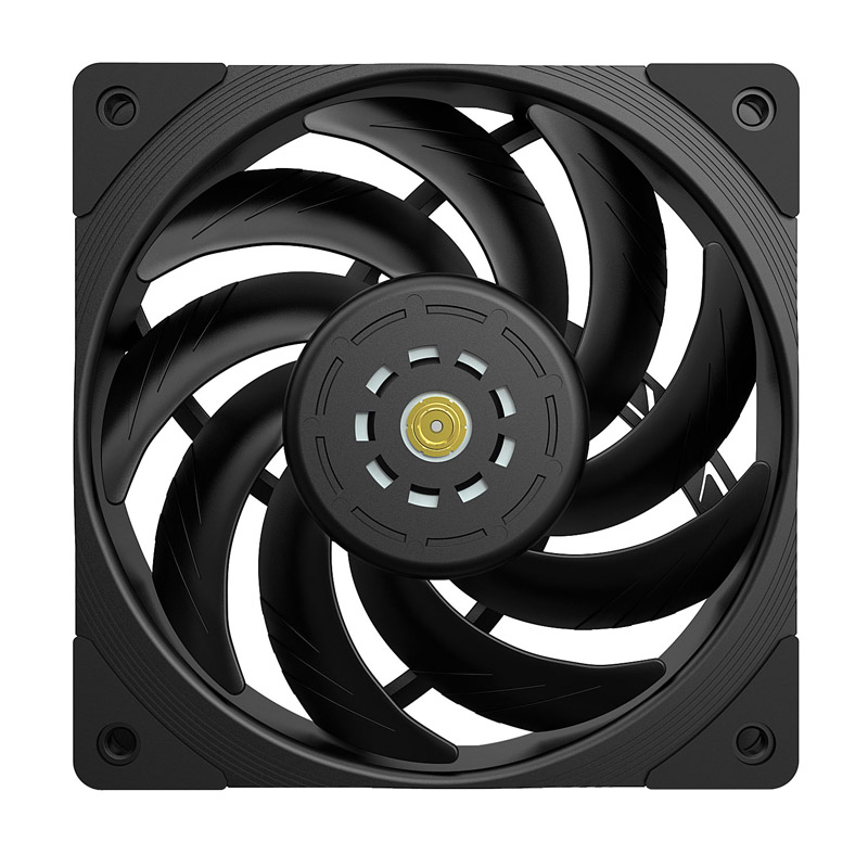 TEUCER T30 CPU Cooler Fan 2150RPM 4PIN PWM 12cm Computer Case Cooling System Fan S-FDB Bearing Silent PC Gamer CPU Cooler 120mm: Black