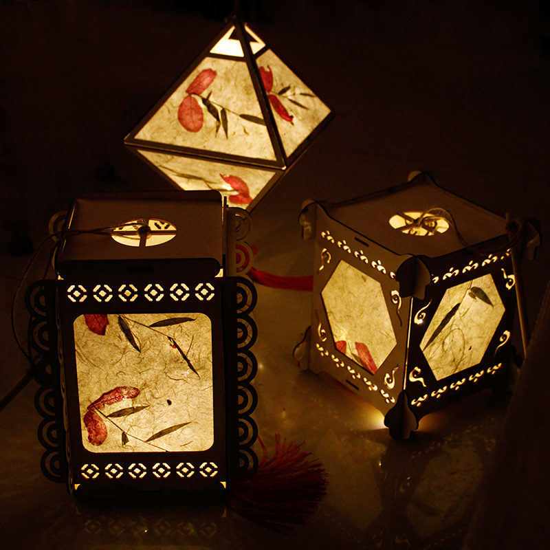 DIY chiński latarnia pałac w stylu Retro przenośny kwiat światła lampy Party świecące latarnie na Mid-Autumn Festival prezent