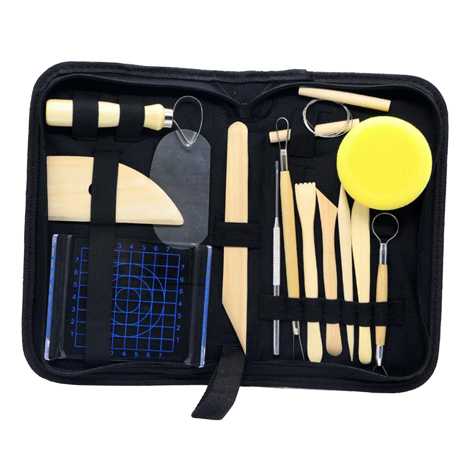 14PCS CARVING SCULPTING TOOLS SET WITH STORAGE CASE FOR KIDS ART CRAFTS