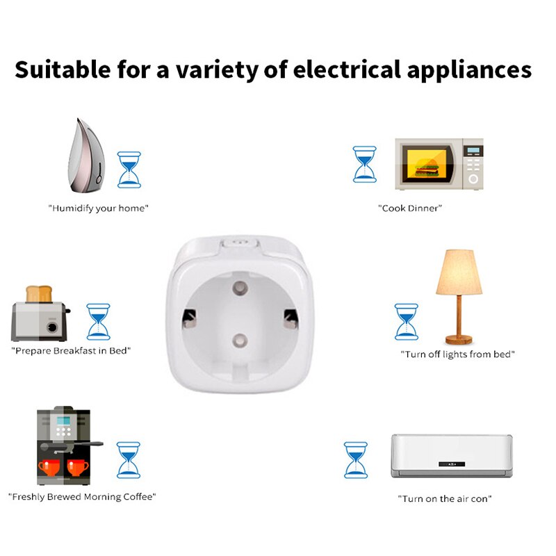 100-240V Wireless Smart Home Power Socket Remote Control Socket WiFi Smart Timer Plug EU US Plug 16A