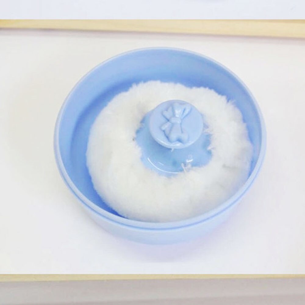 Face Body Puff Talcum Powder Puff Infants Powder Puff Stylish Round Villus with Storage Box Baby