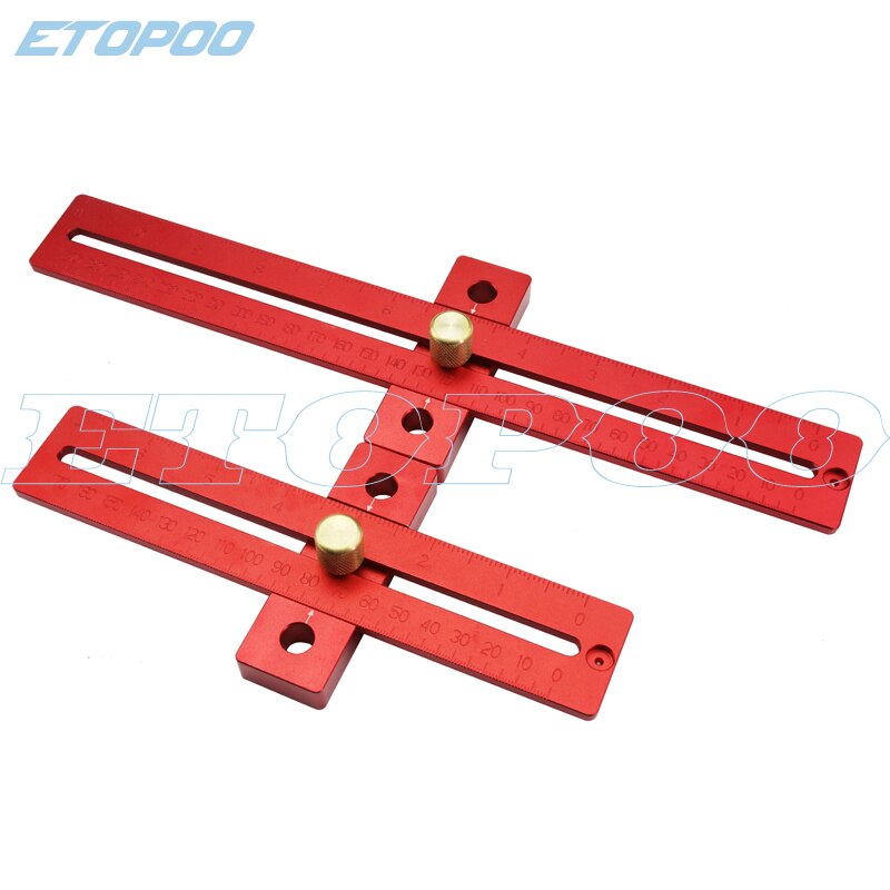 Aluminum Alloy 170/270/370mm Scale Metric Measure Scribing Ruler T Shape Woodworking Carpentry Marking Tool