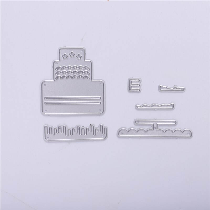 YaMinSanNiO Kuchen Stirbt Glücklich Geburtstag Metall Schneiden Stirbt Scrapbooking Dekorative Präge bilden Handwerk Schablone Stanzen Vorlagen