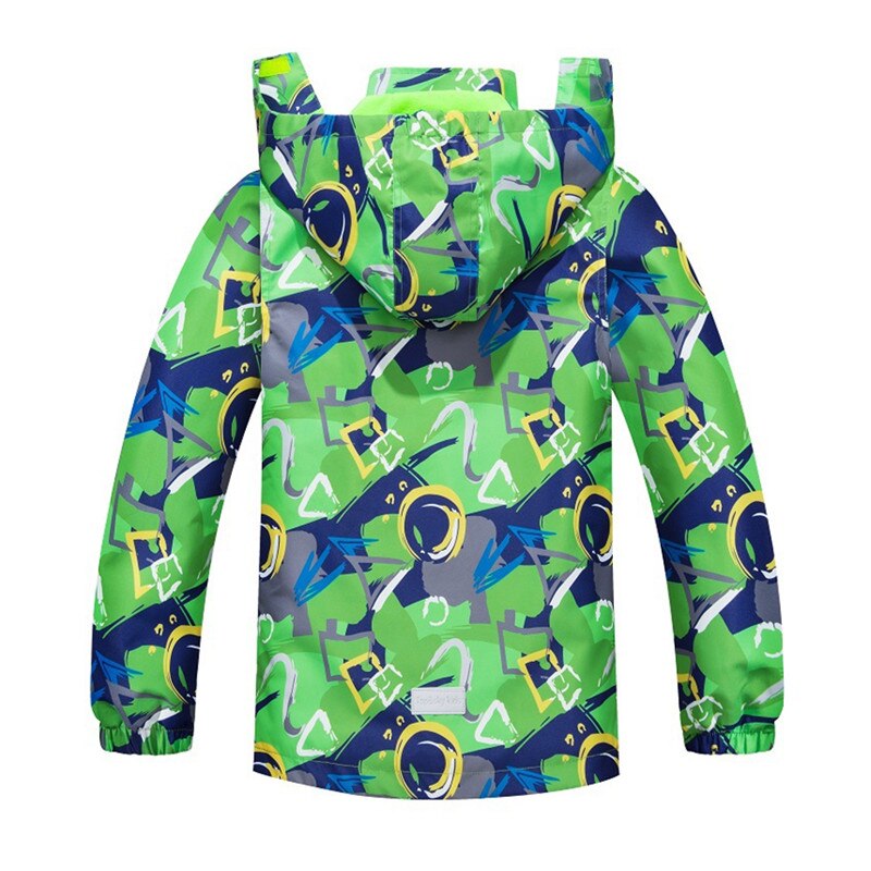 Veste chaude en velours pour grand garçon, imperméable, respirante, à capuche, coupe-vent, cardigan, veste réfléchissante d'extérieur