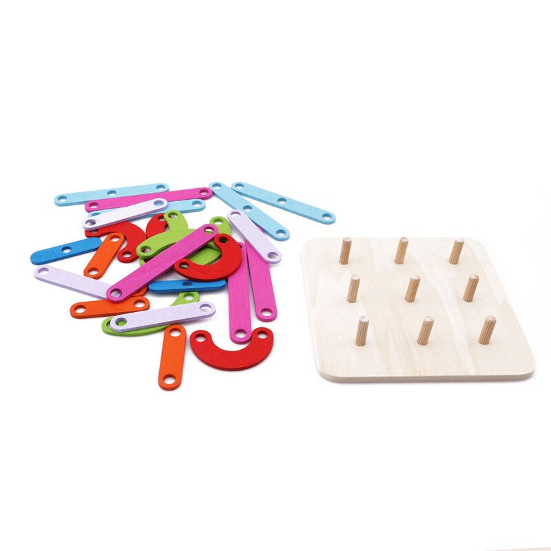 Creatieve Kleurrijke Geometrische Vorm Kolom Set Digitale/Letters/Dier Puzzel Speelgoed Baby Houten Verbeelding Educatief Speelgoed