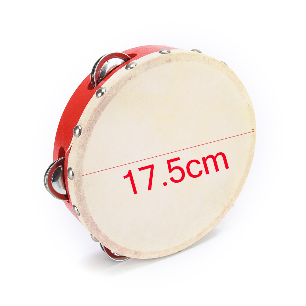 7" Musical Tambourine Tamborine Drum Round Percussion for Baby Kids