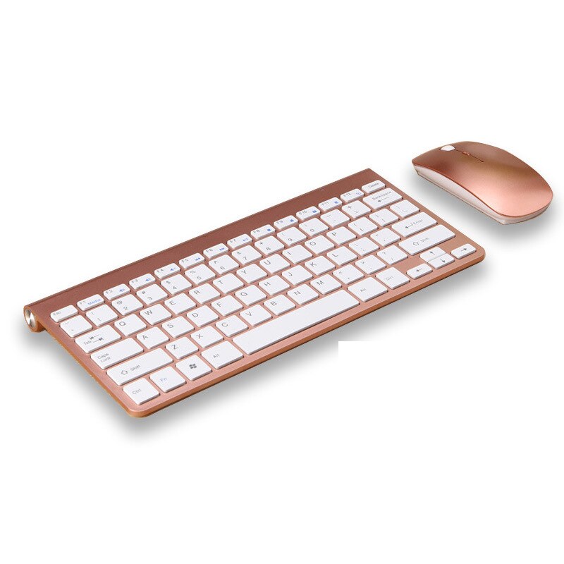 Ultra tyndt 2.4g trådløst tastatur og mus sæt multimedie saksetaster tastatur mus combo sæt til bærbar notebook desktop
