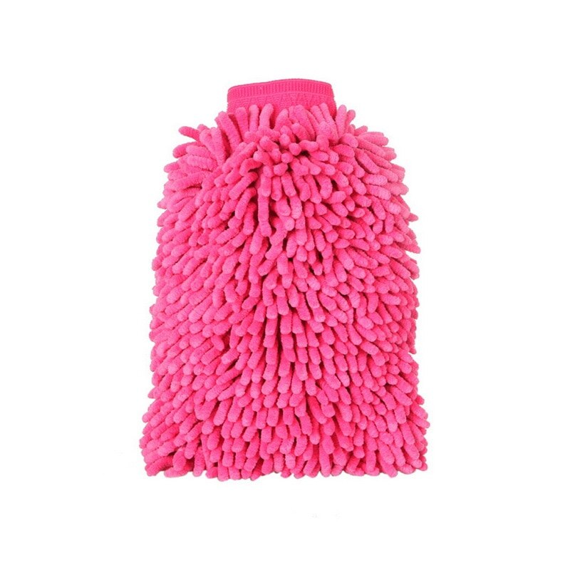 microfibre lave-auto mitaines Chenille lavage gant équipement voiture détaillant chiffons maison Duster outil de lavage moto lavage: red