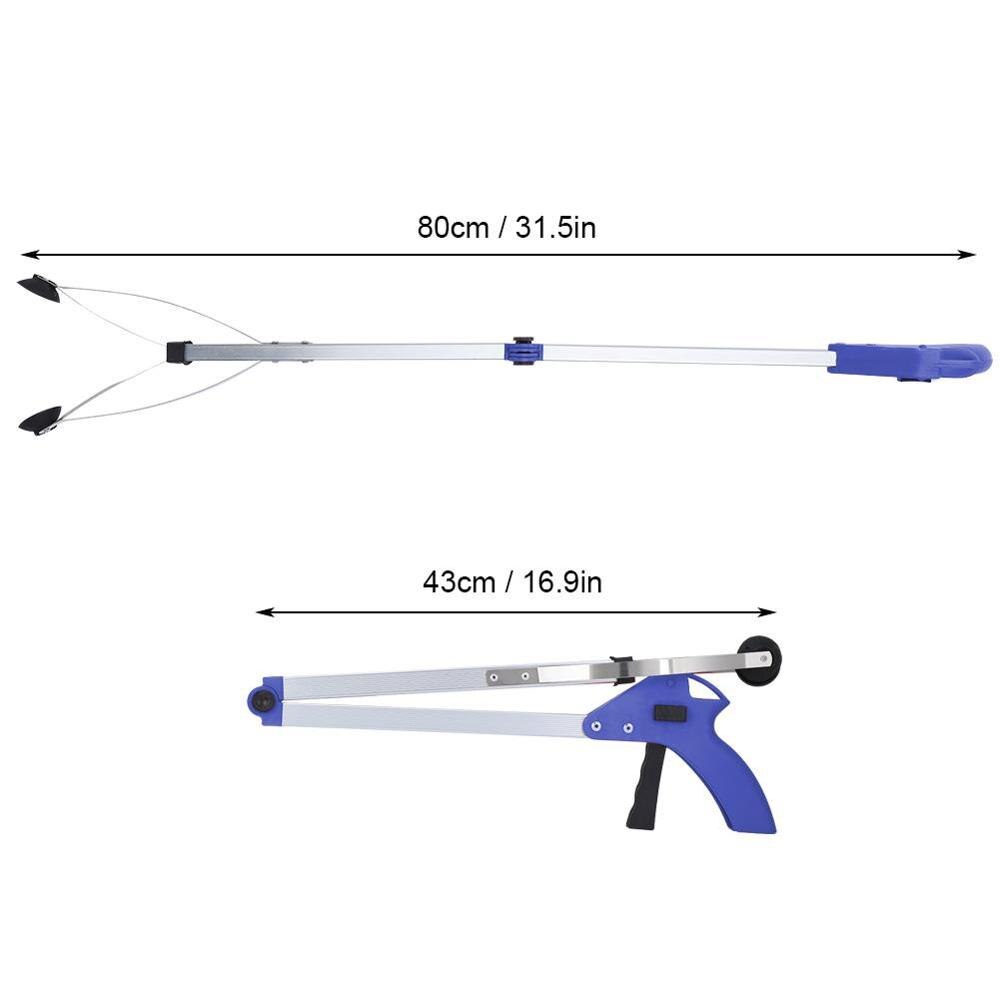 1PC Household Garbage Picker Folding Alloy Clip Trash Grabber for Garden Leaves Waste Pick Up
