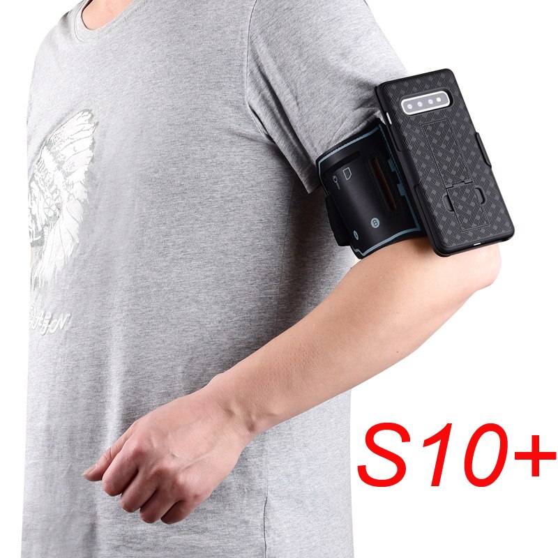 Funda deportiva para el brazo para Samsung Galaxy S10, 5g, S10 + Plus, S10E, Note 8, 9, 10 +, funda para gimnasio, correr, soporte para teléfono, funda para brazalete: S10 Plus Armband