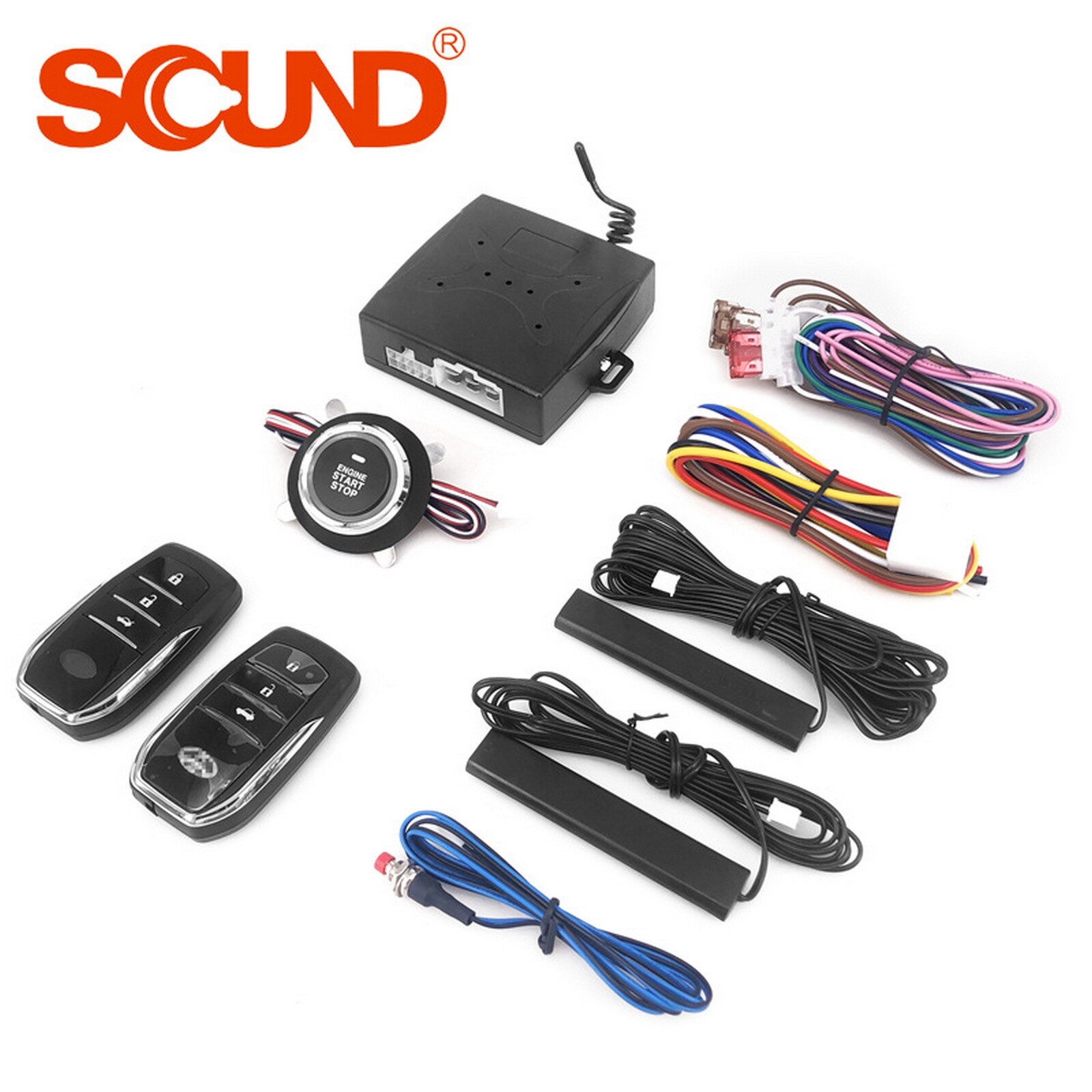 12V Anti-Diefstal Keyless Start Systeem Afstandsbediening Alarmsysteem Alarm Keyless Entry Starter Auto Suv One Key Start auto-onderdelen