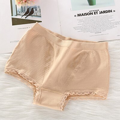 Women Body Shaper Hip Abdomen Tummy Control Panties Briefs Waist Underwear Soft Slimmer Elasticity Lingerie (One size): Apricot