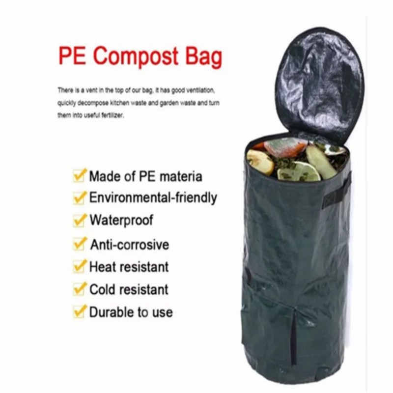 Organic compost bag fruit kitchen waste fermentation waste collector storage disposal composting machine garden trash can