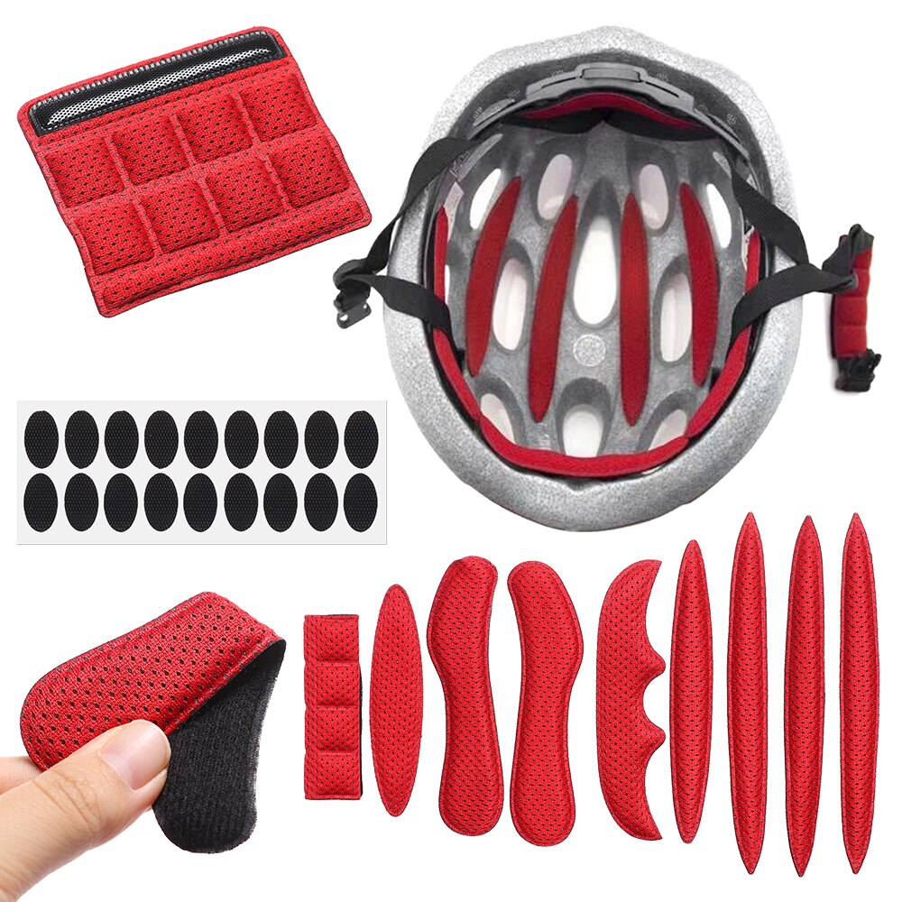 Kit de rembourrage intérieur pour casque, 1 ensemble, avec filet anti-insectes, éponge de remplacement pour moto et vélo, accessoires pour casque