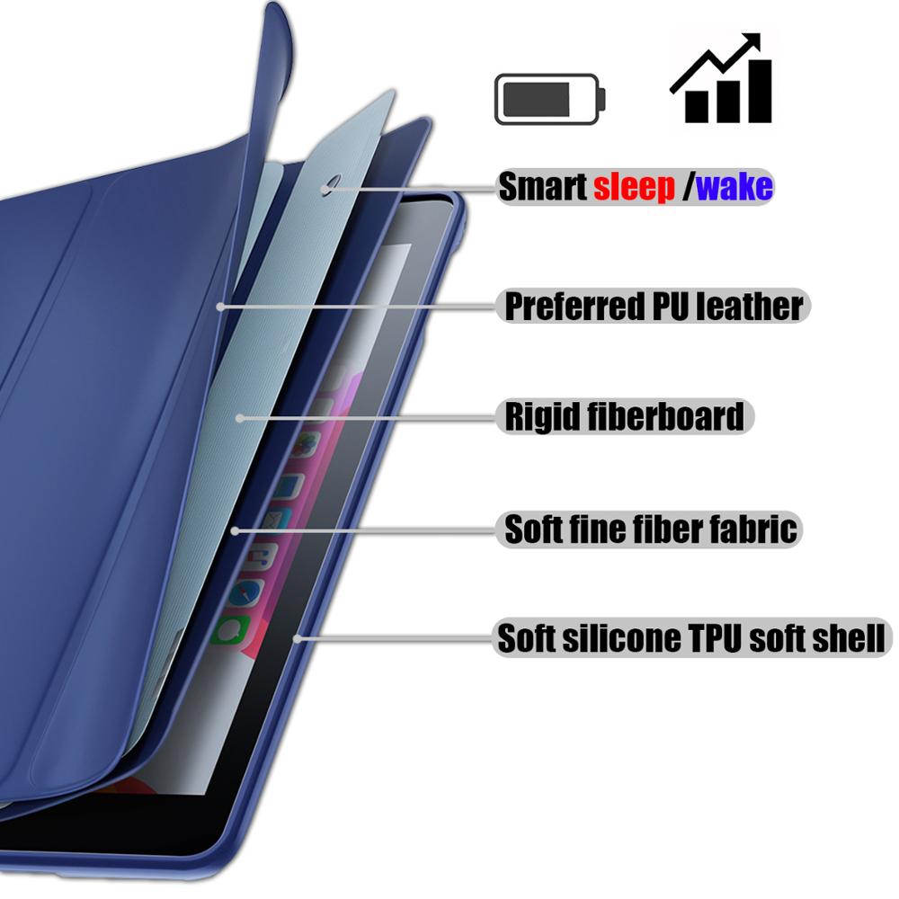 Funda de tableta para Apple ipad 2 3 4 9.7", funda de silicona suave, soporte inteligente para despertador, funda protectora para ipad 2, ipad 3, ipad 4