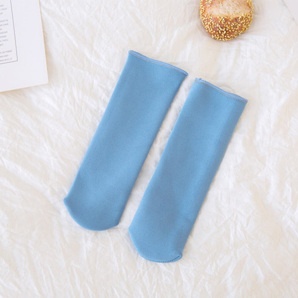 Winter Plus Cotton Blend Thickening Kids Thermal Warm Socks Children Toddler Baby Girls Boys Floor Socks For 3-12 Years Old: blue