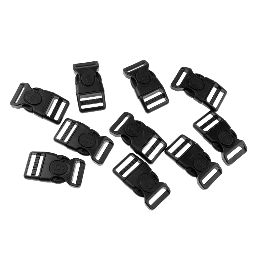 10x Plastic Side Release Buckles For Backpack Luggage Travel Bag Strap Clip