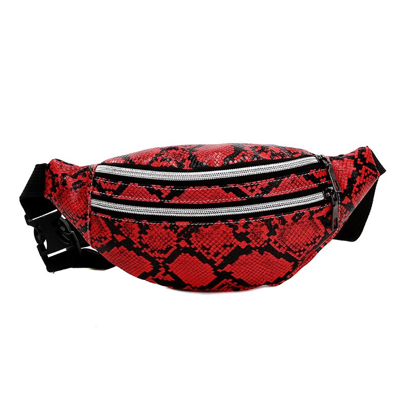 GLRSBUTY Serpentin Taille Tasche Frauen fanny Pack PU Reise Partei Hüfte miserabel Tasche Damen Gürtel Tasche Tasche Geldbörse für telefon Karte: verrotten