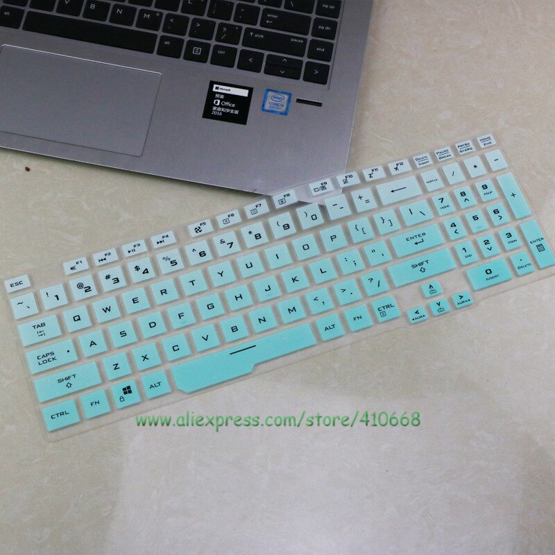 For ASUS TUF Gaming A15 FA506 FA506iu FA506iv Fa506ii / Asus TUF A17 FA706 Fa706ii FA706iu PLUS Laptop Silicone Keyboard Cover: Gradual Skyblue