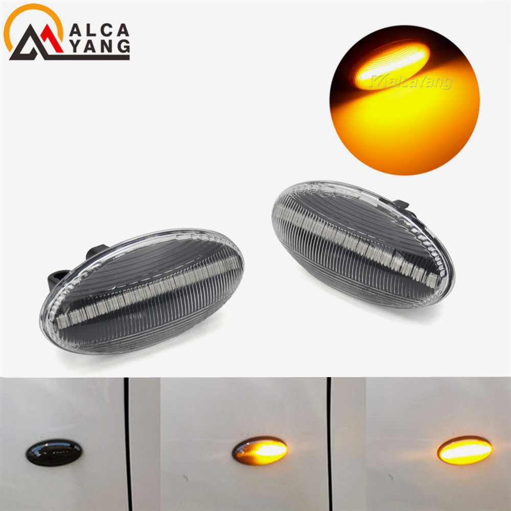2 stuks voor Toyota Aygo Fiat Scudo dynamische led-richtingaanwijzer zijmarkeringslichten sequentiële knipperlichten: Deep Blue