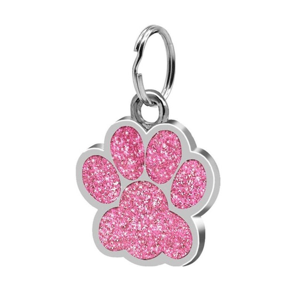 Mode Voetafdrukken Pet Hanger Decor Mooie Pet Sieraden Populaire Glitter Footprint Identiteitskaart Dog Tag Huisdier Accessoires
