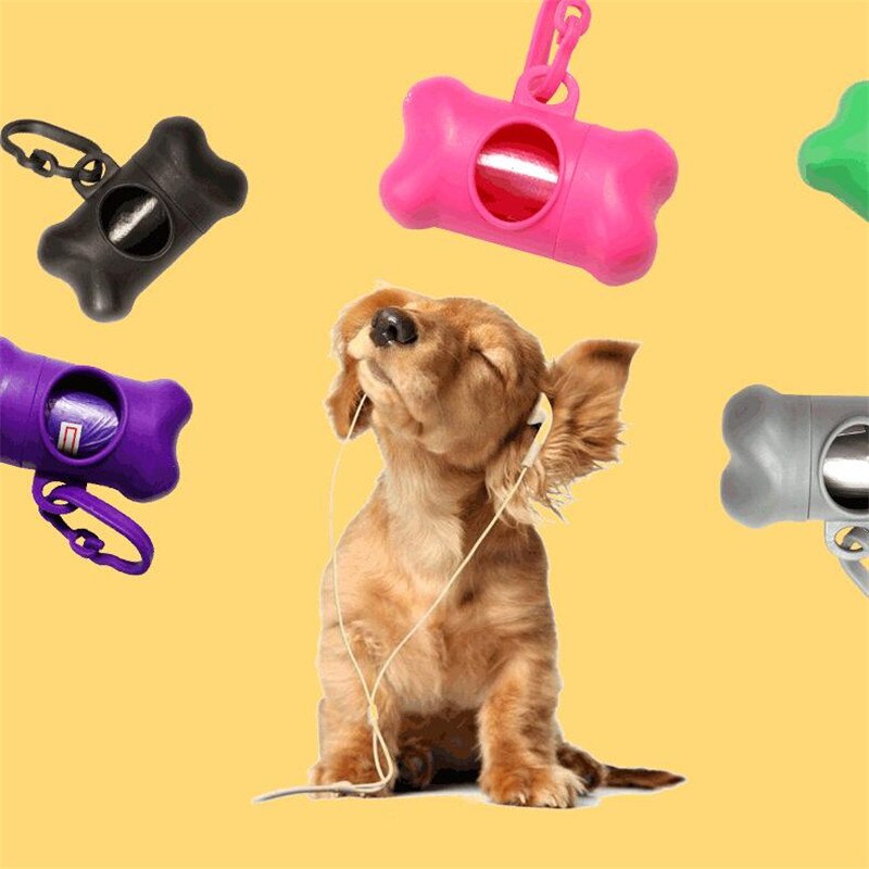 Draagbare Bone Hond Vuilnisbak Garbage Clean Dispenser Doos Hond Afval Kak Bag Outdoor Walk Hond Opruimen Tas Huisdier Accessoires Benodigdheden