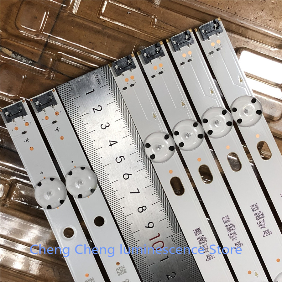 Lote de 6 unidades de tira de LED para iluminación trasera de 8LEDs de 850mm para LG 43LH604V 43LH60_FHD_A tipo UF64_UHDht, UF64-UHD-A de pantalla de HC430DGG-SLNX1-211X