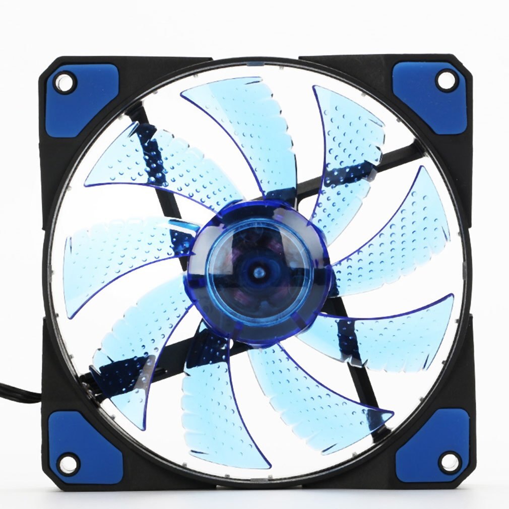 120mm led ultra stille computer pc behuizing ventilator 15 led's 12v met rubberen stille molex connector eenvoudig te installeren ventilator