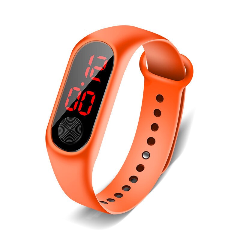 NEUE Wasserdichte LED Elektronische Uhr kinder Sport Armbanduhr Einfache Kinder Uhren Stilvolle Uhr für Kinder Stellt Beste: Orange