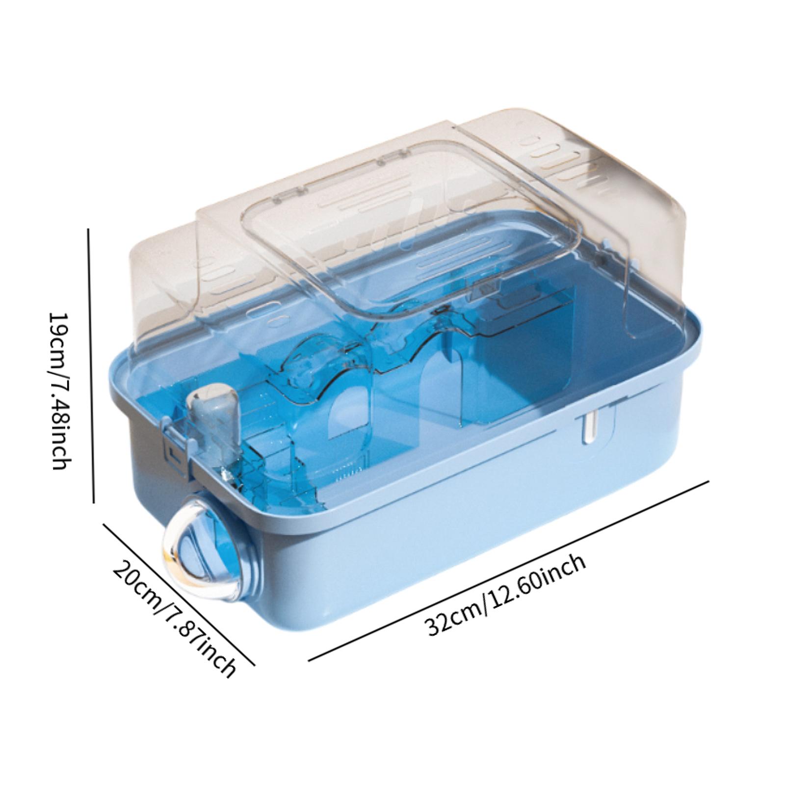 Guinea Pig Travel Hamster Carrier Cage for Gerbil Sugar Glider Dwarf Hamster Mesh Breathable Small Animal Bird Handbag Carry: Blue