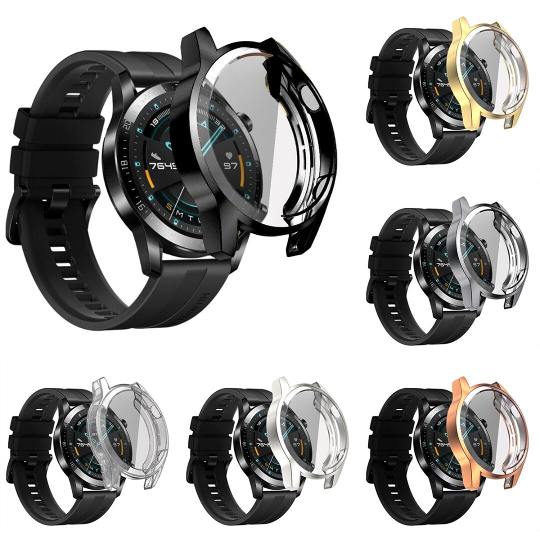 Soft Bescherm Cover Voor Huawei Horloge GT2 46Mm Cover Bumper Gevallen Rondom Screen Tpu Horloge Case Protector vervanging