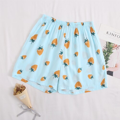 Loose smooth comfortable women's sleep bottoms floral print female home wear pants: 05 / XL(58KG-68KG)