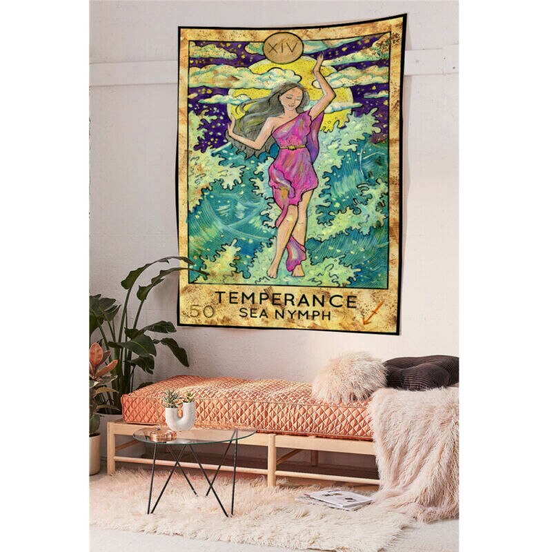 magiczny tarota księżyc słońce gobelin ściana wiszące narzuta na duże gobeliny