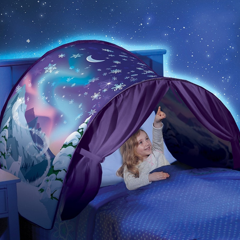 Kinderen Tenten Baby Up Bed Tent Cartoon Besneeuwde Opvouwbare Speelhuisje Troostende 'S Nachts Slapen Outdoor Kamp Tipi